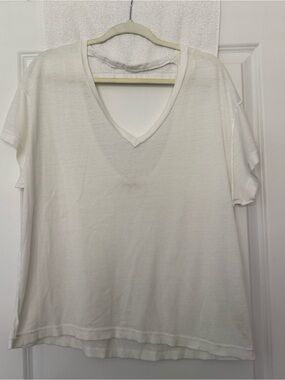 We The Free White V-Neck Short Sleeve Tee